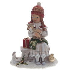 Фигурка декоративная Девочка Remeco, полимер, 17x13,5x9 см