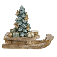 Фигурка декоративная Елочка на санках Remeco, 11x4,5x10 см