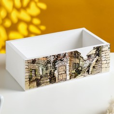 Цветочное кашпо Дарим Красиво Прованс №7 деревянное Р00015961 1 шт. белый