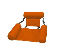 Надувной шезлонг кресло TOP-Store Inflatable floating bed 70х50х30 см оранжевый