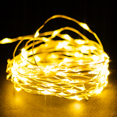 Гирлянда Нить 100 LED теплый белый 5 м No Brand