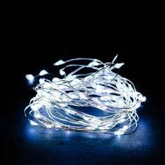 Гирлянда Нить 100 LED холодный белый 5 м No Brand