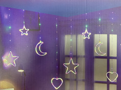 Гирлянда новогодняя Луна и Звезды 3 х 0.7 м цветная Cool Walk