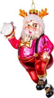 Украшение ErichKrause® Decor Санта на вечеринке 15 см, стекло 59297