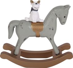 Игрушка Качалка-Лошадка деревянная 11,5 см No Brand