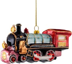 Украшение ErichKrause® Decor Ретро-паровоз 13 см, стекло 50924