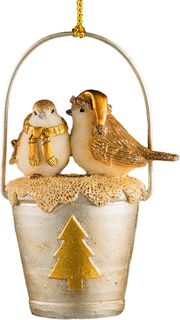 Украшение ErichKrause® Decor Птички золотые 9 см 56470