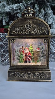 Новогодний музыкальный светящийся светильник Merry Christmas Дед Мороз 2 режима 15х29 см