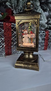 Новогодний музыкальный светящийся светильник Merry Christmas Снеговик 2 режима 9х27 см