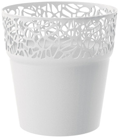 Кашпо Prosperplast Naturo d14,5 см полипропиленовое белое