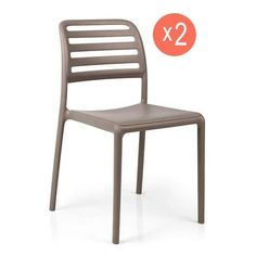Комплект 2-х обеденных стульев Nardi Costa Bistrot 003/4024510000/set2 тортора 83х49х54 см