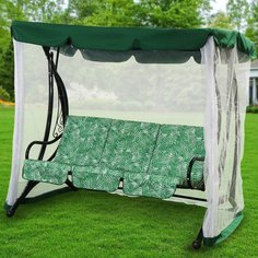 Садовые качели Green Days LG5467M с москитной сеткой пальма 414468 198х115х176 см зеленый
