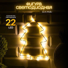 Световое панно Luazon Lighting Елка Р00011586 белый теплый