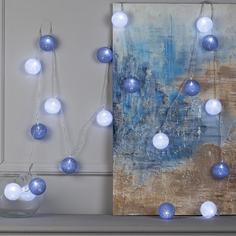 Световая гирлянда новогодняя Luazon Lighting Клубки снежные 3590729 5 м белый холодный