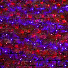 Световая сетка NEON-NIGHT Гирлянда Сеть 2х1,5м черный ПВХ 288 LED Красный/Синий