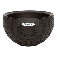 Цветочное кашпо Ola Dom Rattan 5 л 1 шт. коричневый