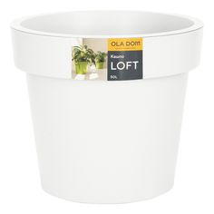 Цветочное кашпо Ola Dom Loft 50 л 1 шт. белый