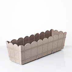 Ящик балконный Form Plastic Деревоподобное 55 см + крепление FP2739051 бежевый