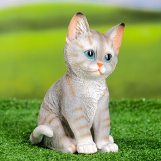 Садовая фигурка Хорошие сувениры Полосаты котенок 7751122 20 см