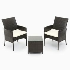 Набор садовой мебели NoBrand 2 кресла 56x59x78 см, стол 43x43х39 см