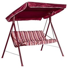 Садовые качели Адлер 175x150x120 см красный No Brand