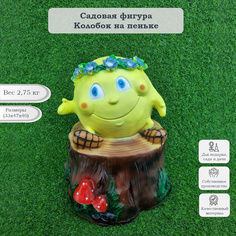 Садовая фигурка Туласад Колобок на пеньке ФР-00000335