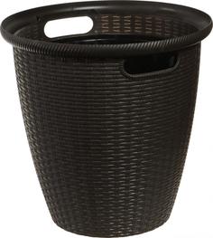 Цветочное кашпо InGreen Rattan с внутренним горшком ING6215ГШК 10 л шоколадный 1 шт.