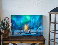 Световое панно Kaemingk Новогодние пингвины 485462-горка разноцветный/RGB