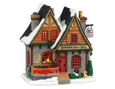 Новогодняя миниатюра Lemax Бар и гриль снегоступы 05624-lemax 17x16x11 см