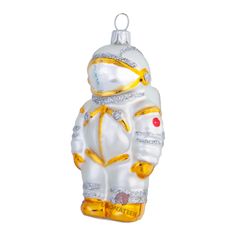 Елочная фигурка Космонавт, фабрика Елочка 1шт., желтый