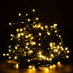 Гирлянда Мишура 240 LED теплый белый свет 19,12 м No Brand