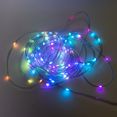 Гирлянда светодиодная Нить Умная 10М 100LED RGB приложение контроллер BT USB Fun Ray