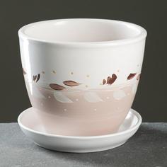 Цветочный горшок Sima-land Антик 1 л 1 шт. ваниль