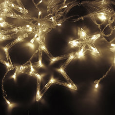 Гирлянда электрическая LED, Звёзды, 3013, 8 режимов, 1 шт