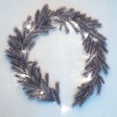 Ветка-гирлянда декоративная, 1,5 м, с подсветкой, полиэтилен, серая, Ель, Conifer grey Kuchenland