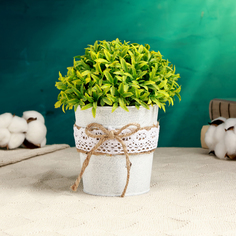 Кашпо TAKE IT EASY Ведерко Линдберг белое, 10х10х10см 10631618