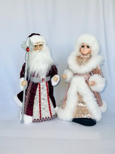 Фигурка Дед Мороза и Снегурочки музыкальные поющие и танцующие 45см Елочка