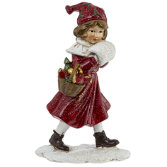 Фигурка декоративная Девочка Remeco, полимер, 11,5x7,5x5 см