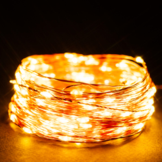 Гирлянда Нить 200 LED теплый белый 18,9 м No Brand