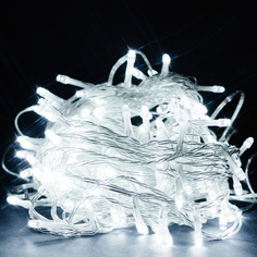Гирлянда Мишура 140 LED холодный белый 15,4 м No Brand