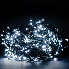 Гирлянда нить 400 LED холодный белый 29,9 м No Brand