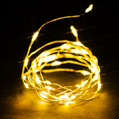 Гирлянда Нить 40 LED теплый белый 2 м No Brand