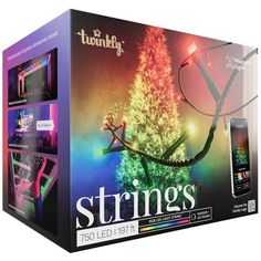 Гирлянда линейная Twinkly Strings Gen II светодиодная 60 м мультицвет