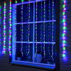 Гирлянда "Водопад" 2 х 1.5 м , IP44, прозрачная нить, 400 LED No Brand