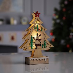 Новогодний светильник Luazon Lighting Олень на коньках 9594149 белый теплый