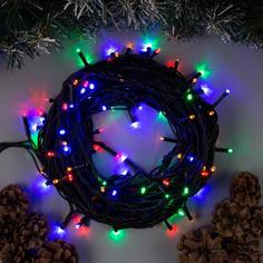 Световая гирлянда новогодняя Нить 187242 10 м разноцветный/RGB No Brand