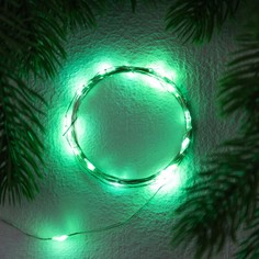 Гирлянда нить Luazon Lighting IP20, 2 м, 3 режима, свечение зелёное