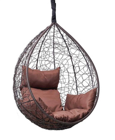 Подвесное кресло-кокон Laura Outdoor SEVILLA коричневый без каркаса подушка коричневая