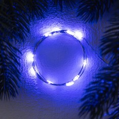 Гирлянда нить Luazon Lighting IP20, 1 м, 3 режима, свечение синее