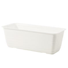 Балконный ящик с поддоном Form Plastic Сахара, белый, 40 см, 5,7 л.